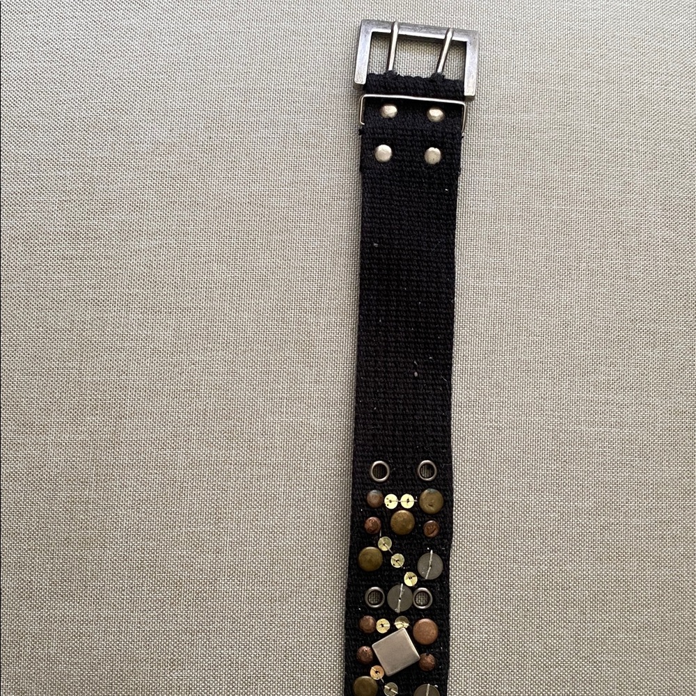 Black Vintage Canvas Belt - Picture 2 of 4